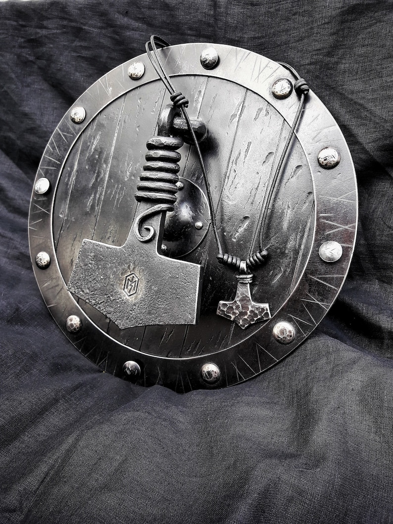 Viking Mjolnir the Door Knocker Black Thor's Hammer Norse Etsy