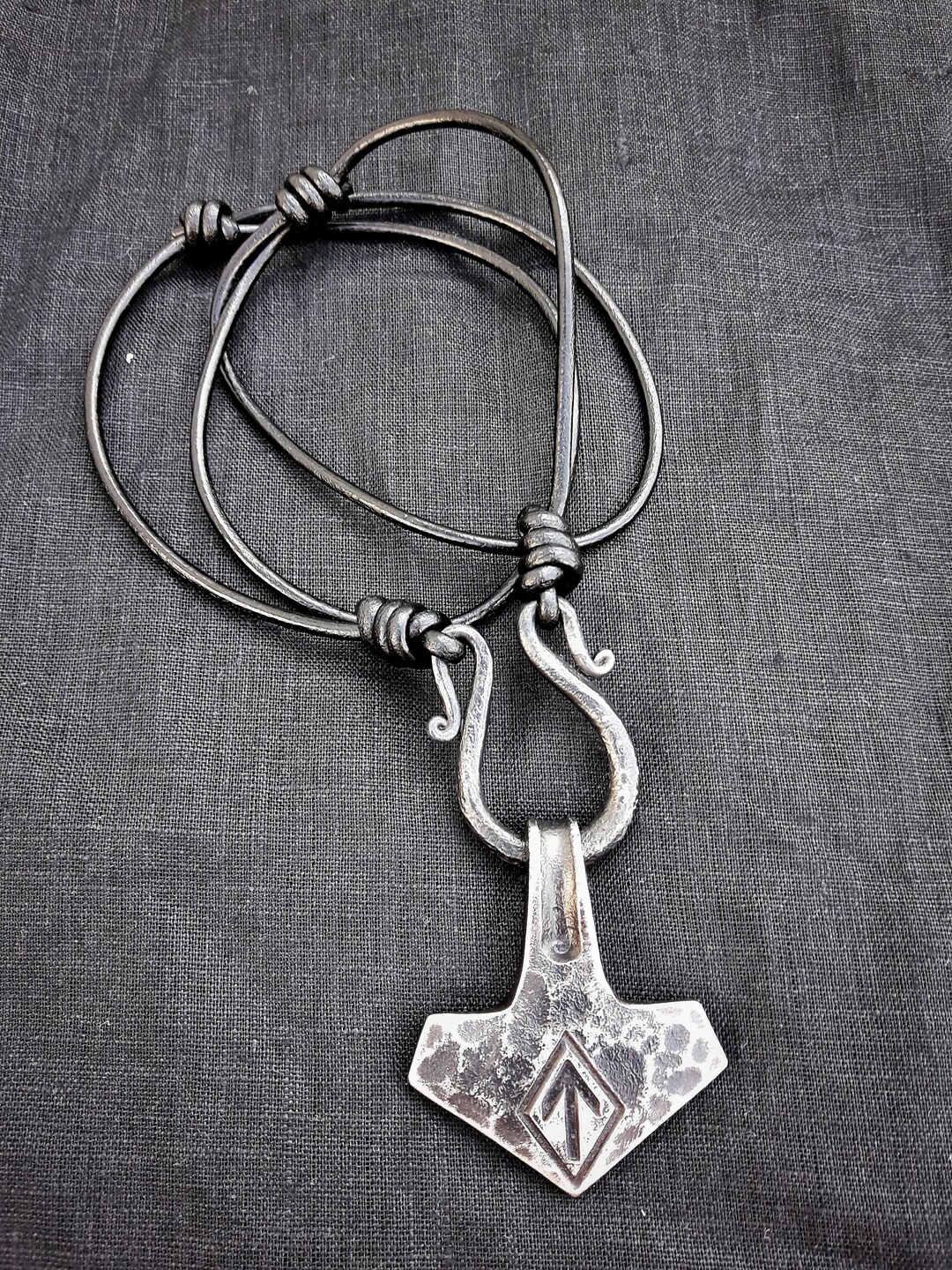 Hand Forged Viking Mjolnir Thor's Hammer 5 Tiwaz Scandinavian Odin Thor ...