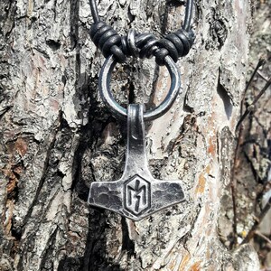 Marteau de Thor Viking Mjolnir 2 1/2 Cadeau scandinave pour la fête des pères Cadeau Asatru Cadeaux personnalisés pour papa image 7