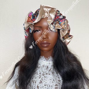 Reversible Satin Bonnet | Protects Natural Hair & Maintains Style | High-Quality Silky Satin Sleep Cap