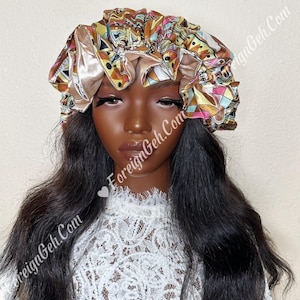 Reversible Satin Bonnet | Protects Natural Hair & Maintains Style | High-Quality Silky Satin Sleep Cap