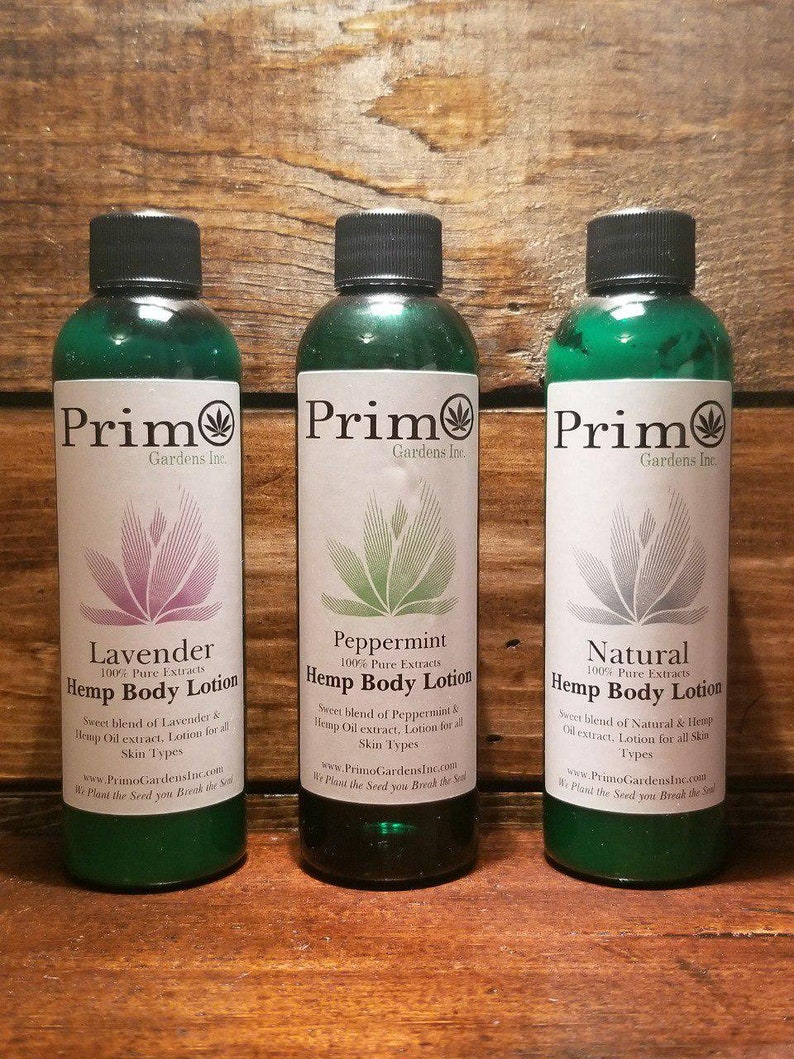 Hemp Body Lotionnaturalpeppermintlavender Etsy