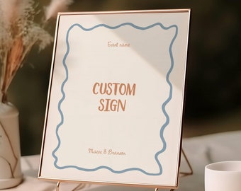 Retro Custom Sign Template: Quirky Doodle Border (Printable), 081