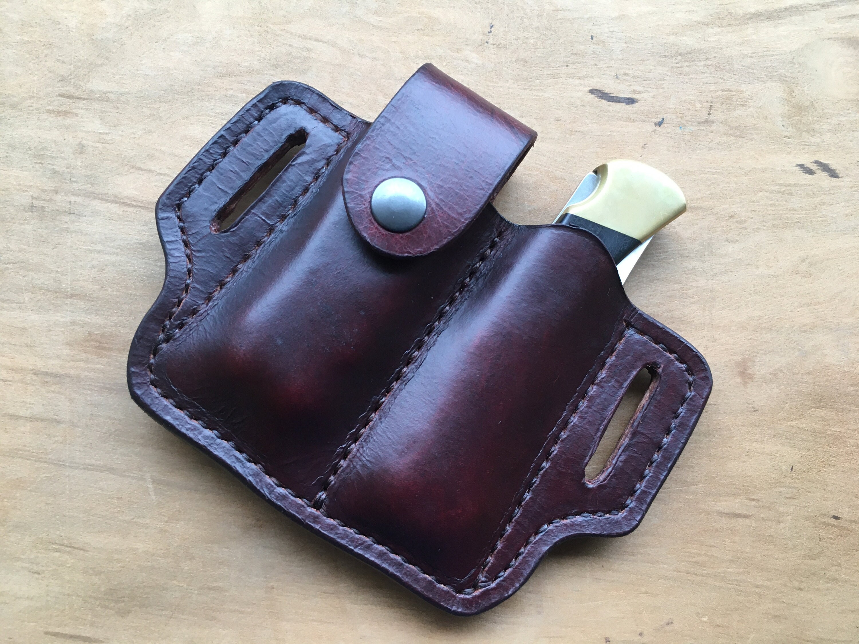 Handmade Leather Sheath for Buck 110 & Leatherman EDC Etsy