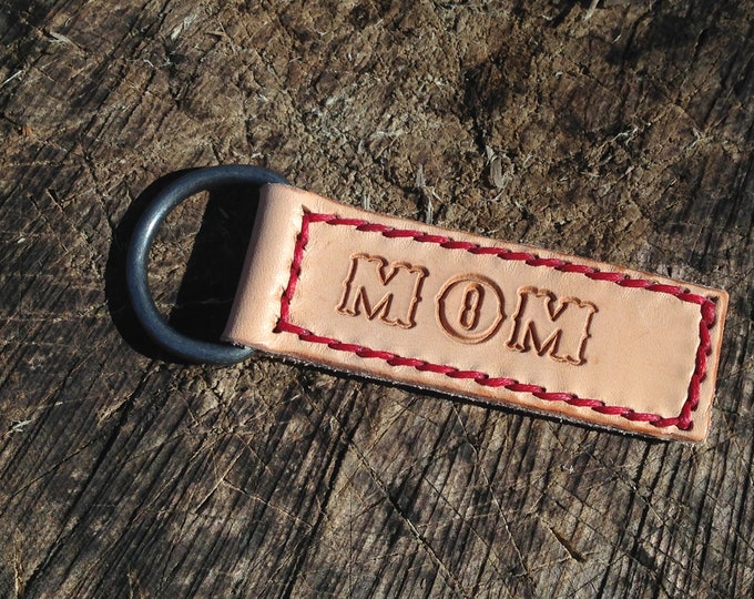 Custom Personalized Leather Keychain, American Made