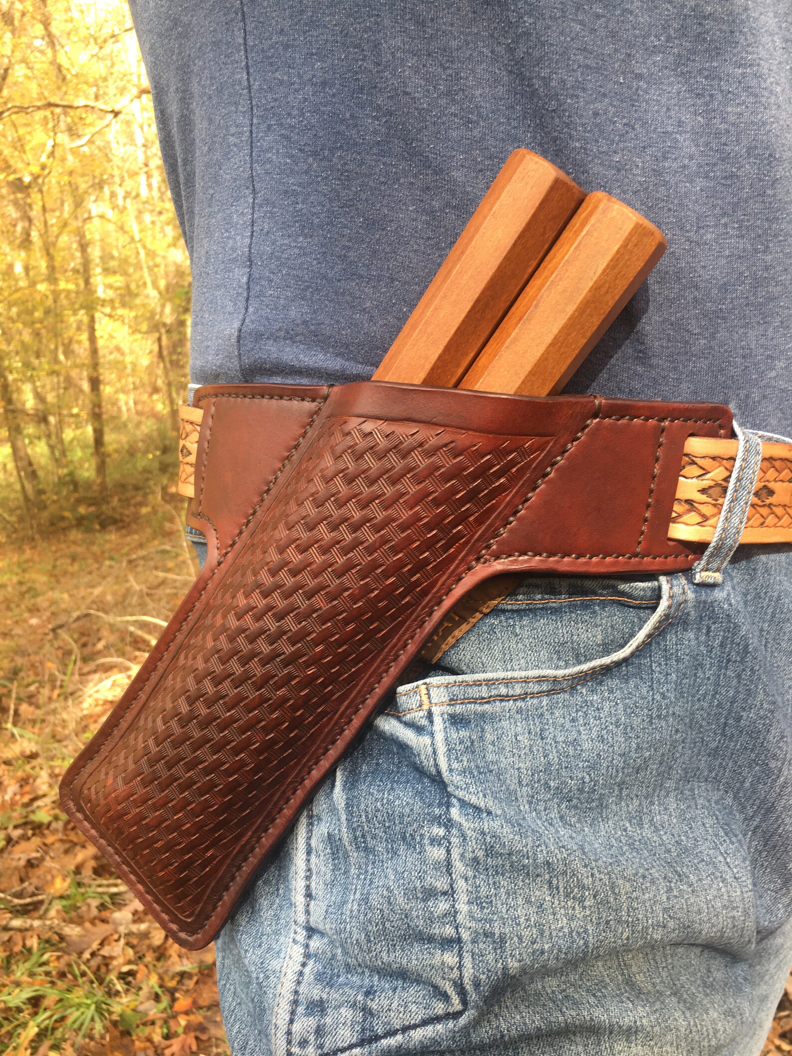 Custom Handmade Nunchucks Leather Sheath can Be Customized to Etsy