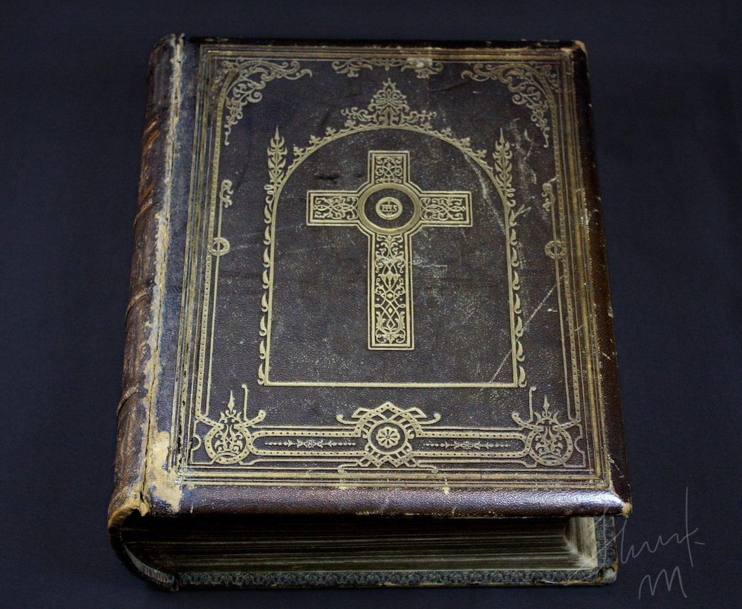 Antique Pre-1865 Highly Illustrated Douay Rheims Catholic