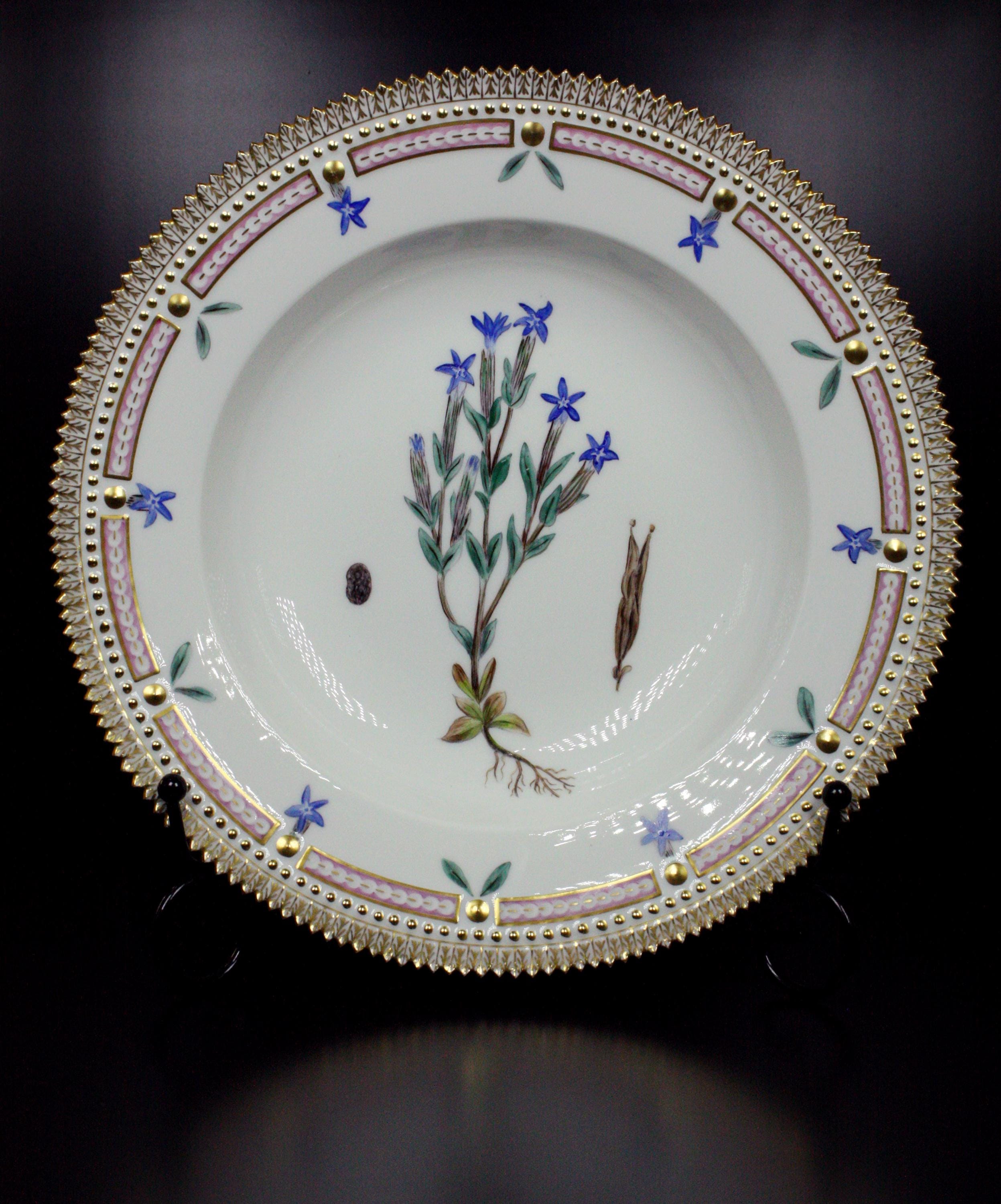 ANCIEN ROYAL COPENHAGEN Flora Danica Bordure Soupe Bol 3546 Adoxa Main