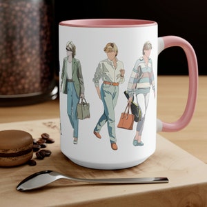 Princess Diana 1990s fashion Mug, Ceramic Mug, Monarchy, British Royals coloured coffee mug