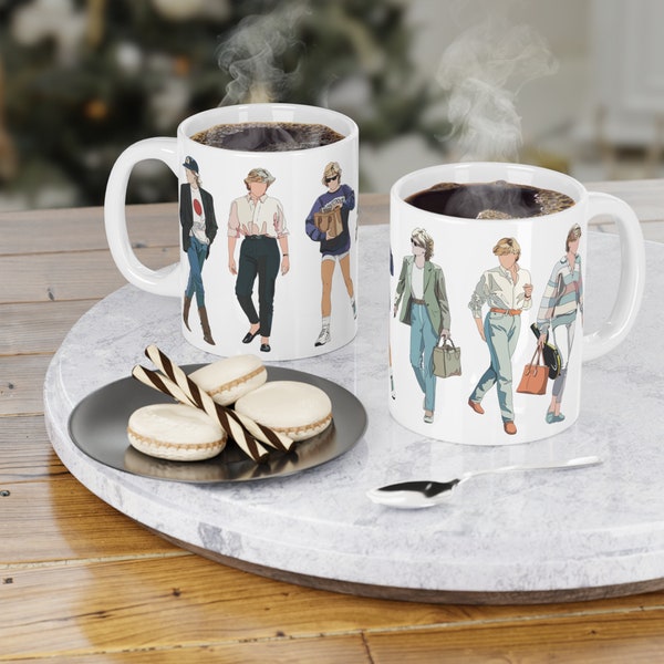 Princess Diana 90s fashion Mug, Diana Spencer  gifts, ceramic Mug