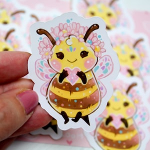 Bumblebee queen "BeeLinda" - PAPER or VINYL Sticker