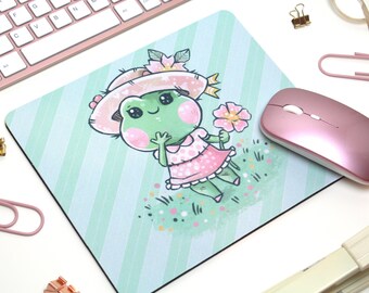 Adorable frog Quakie MOUSE PAD - for a cute work space