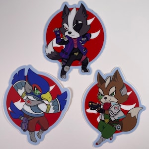 Adesivi Star Fox da 3 pollici