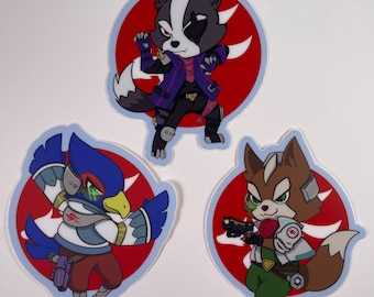 Adesivi Star Fox da 3 pollici