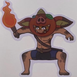 Bokoblin Mask Link Gremlin 2,5-inch Zelda-vinylsticker