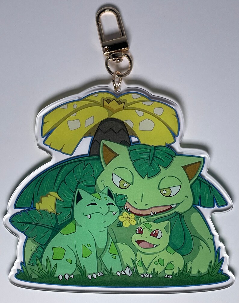 Bulbasaur Ivysaur Venasaur Evolution Keychain Charm - Etsy