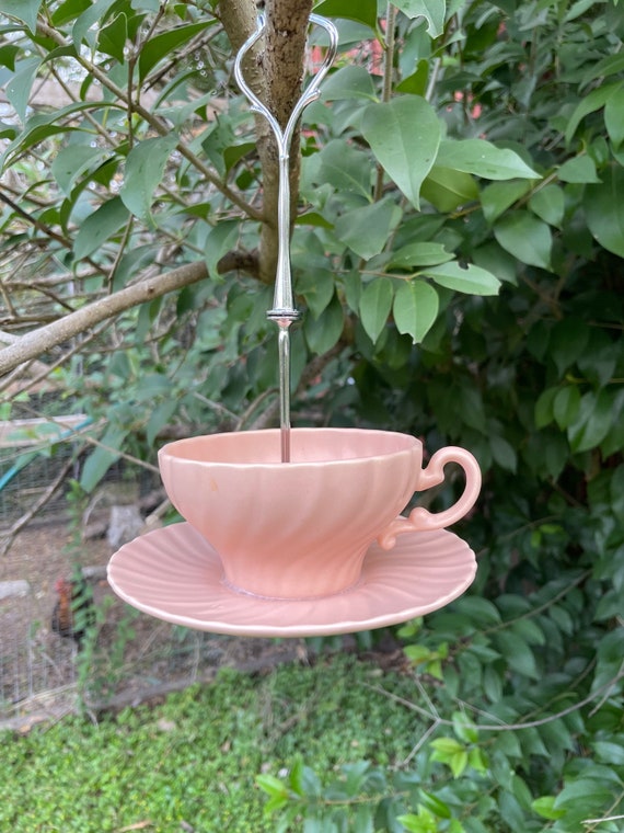 Vintage Teacup Bird Feeder Etsy