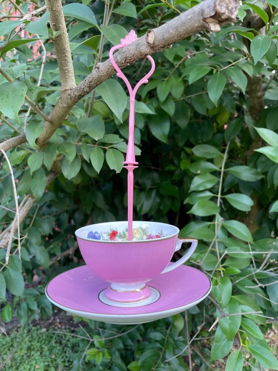 Vintage Teacup Bird Feeder Etsy