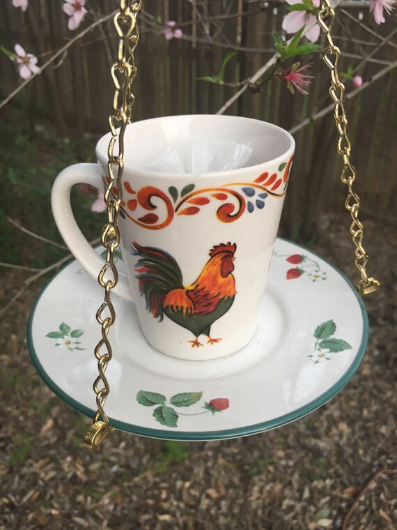 Teacup Bird Feeder Etsy