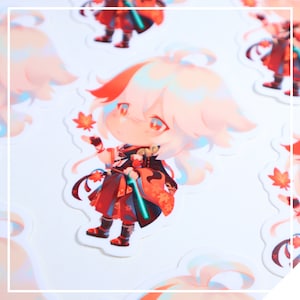 Chibi Kazuha // 3in Matte Vinyl Sticker