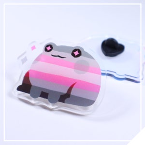 Demigirl Pride Frog // 2in Acrylic Pin