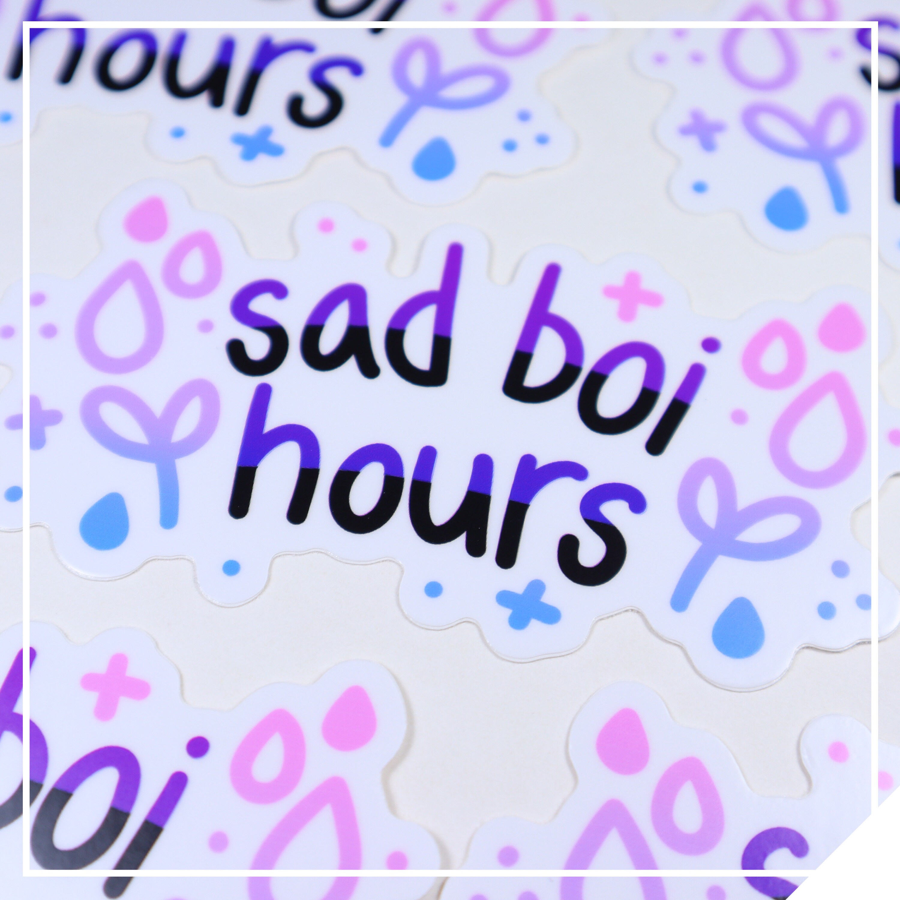 Depressed Anime Sad Girl Waifu Slap Sticker Vinyl Sticker Car