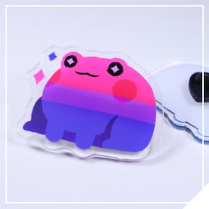 Biseksuele Pride Frog // acrylspeld van 2 inch