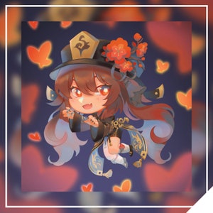 Smol Hu Tao // 8x8in Matte Art Print