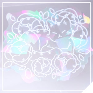 Cat // 4in Suncatcher Sticker