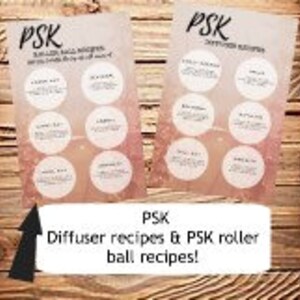 PSK, Premium Starter Kit Receptkaart, Diffuser recepten, Roller bal recepten, jonge leven