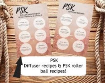 PSK, Premium Starter Kit Recipe Card, Diffuser Recipes, Roller Ball Recipes, YOUNG LIVING