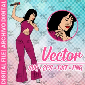 Selena Quintanilla Clipart SVG EPS DXF