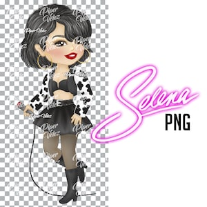 Selena Quintanilla Cow Outfit Clipart PNG