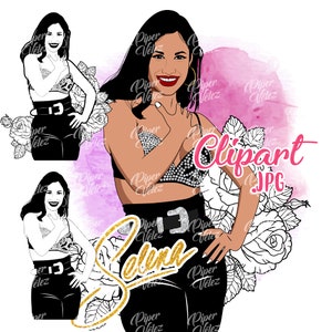 Selena Quintanilla Clipart, SVG, EPS, DXF