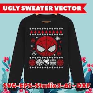 Ugly Sweater Spiderman Vector SVG