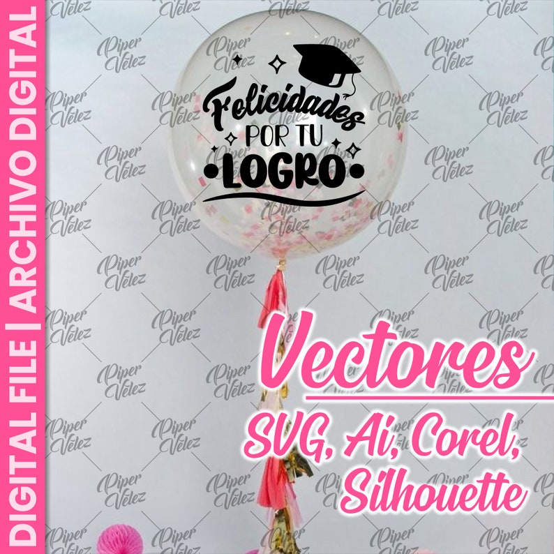 Vectores para graduación SVG Graduaciones Vectores para corte Graduaciones Cameo Graduados Grad Graduate imagen 1