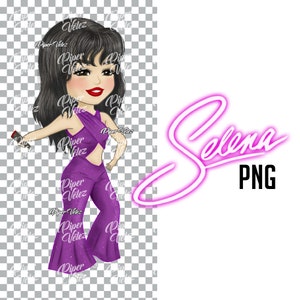Selena Quintanilla Clipart Purple Suit PNG