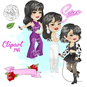 Selena Clipart PNG - Selena Quintanilla png - Selena Quintanilla illustration png
