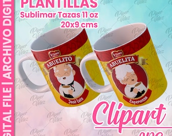 Grandparents Day sublimate mug template - Grandma mug template - granny chocolate - grandma jpg - grandpa jpg - Grandparent&#39;s Day
