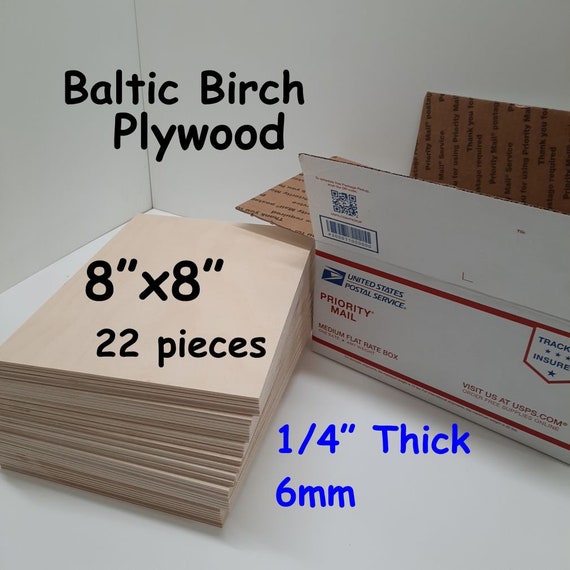 22 pieces 8x8 Baltic Birch Plywood. 1/4 6mm Etsy