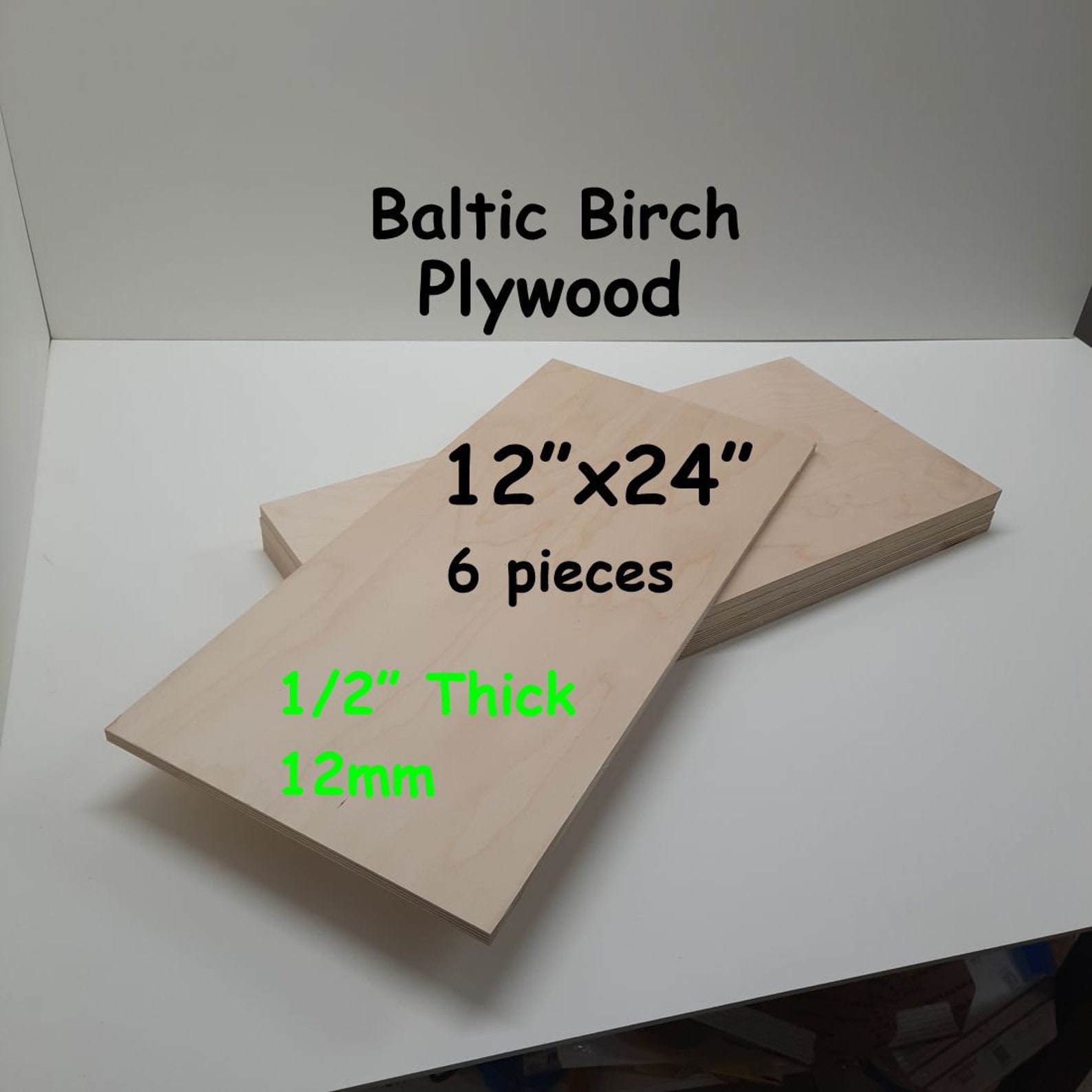 6 pieces 12x24 Baltic Birch Plywood. 1/2 Etsy