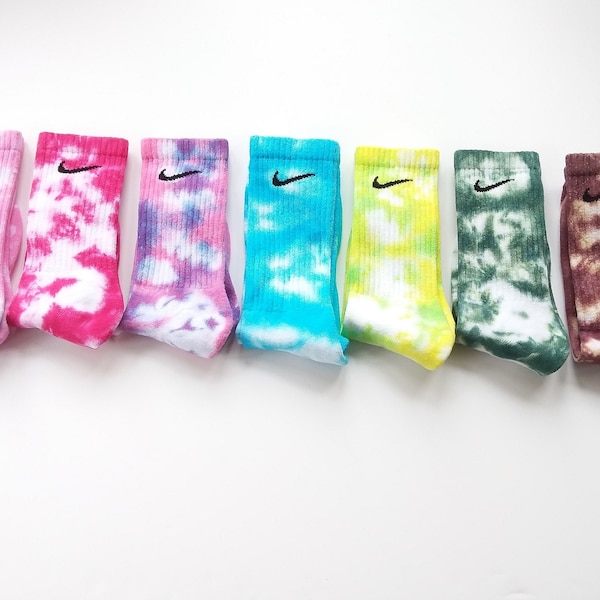 Tie dye Nike socks, hand dyed,Free post UK, sizes 4-14