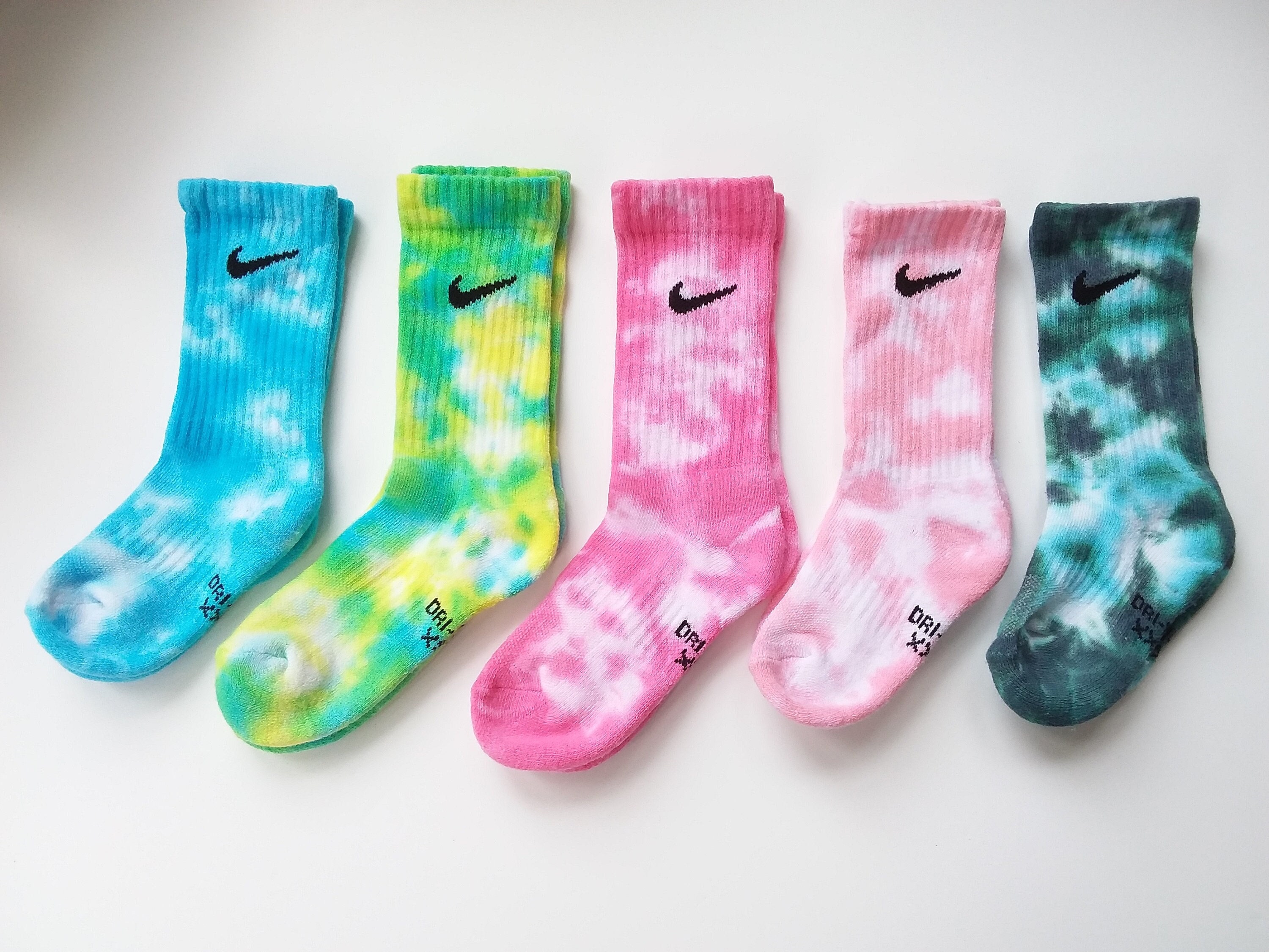 Kids Nike Tie Dye Socks Free Post Nike Colourful Socks - Etsy UK
