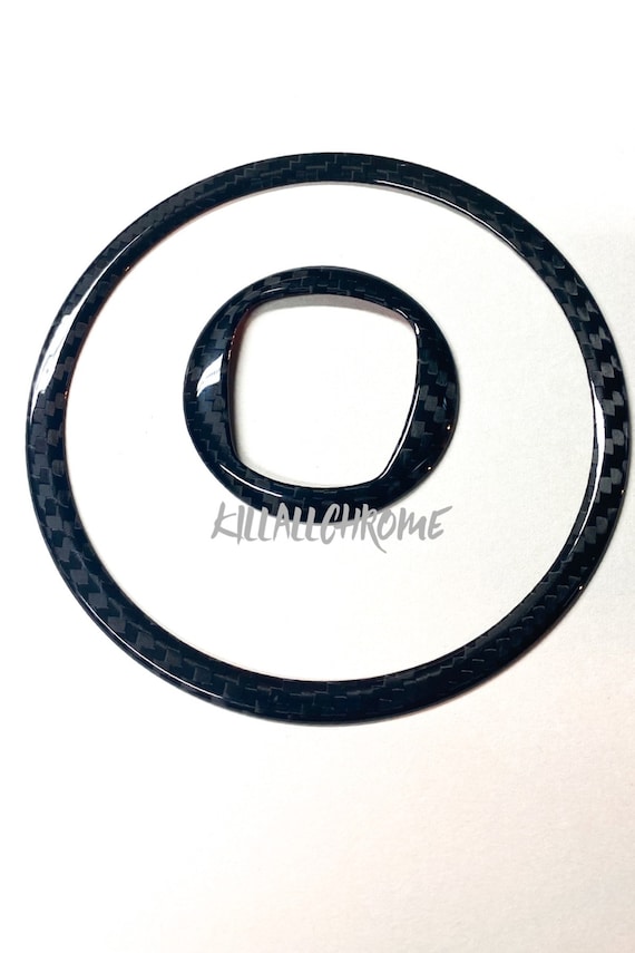 Fiat / Abarth 500 595 695 Steering Wheel Ring Covers Carbon Fibre