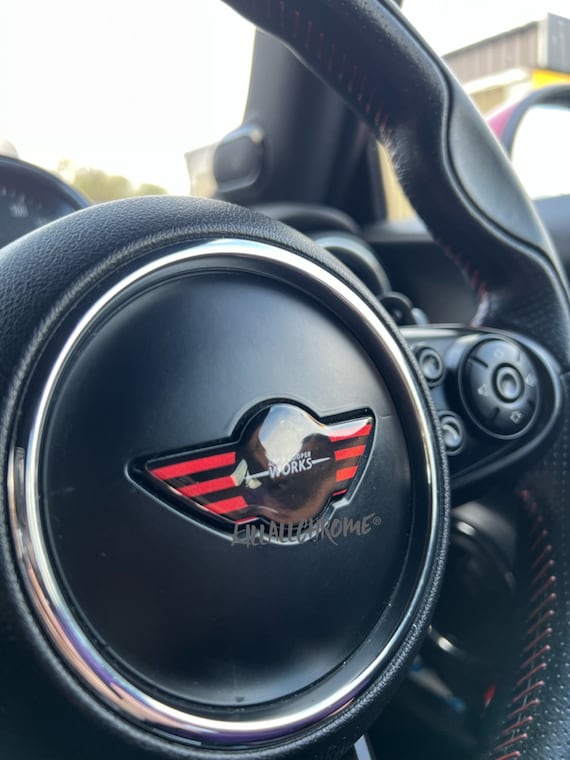 MINI Cooper Lenkrad Emblem Abzeichen Overlay Gel Aufkleber GEN 1