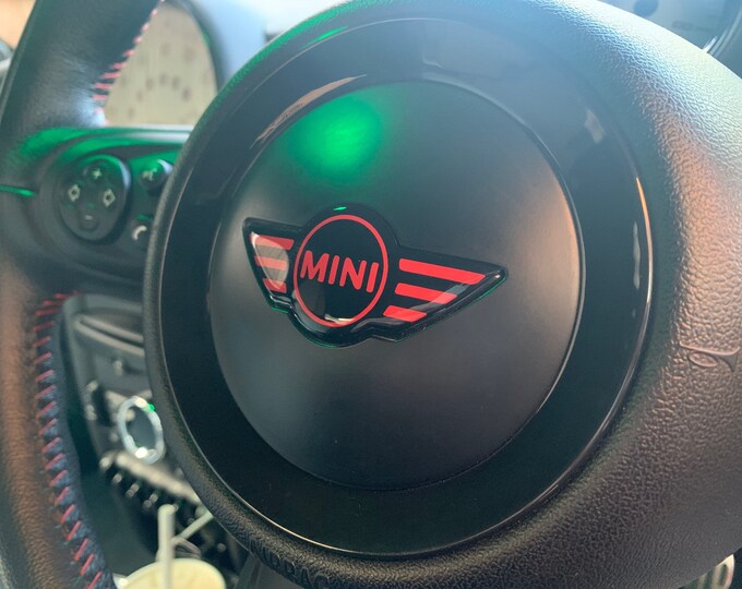 MINI Cooper Steering Wheel Emblem Badge Overlay Gel Sticker Etsy UK