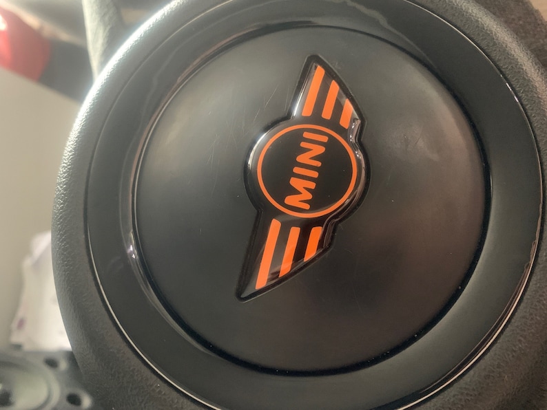 MINI Cooper Steering Wheel Emblem Badge Overlay Gel Sticker Etsy