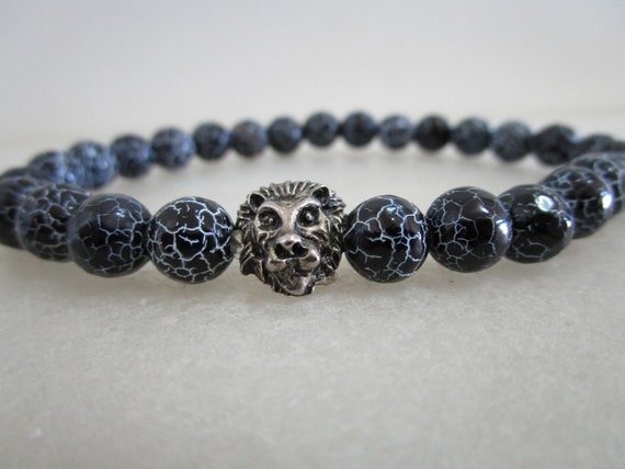 mens bracelet with lion head