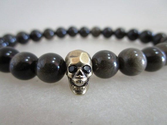 bracelet skull gold