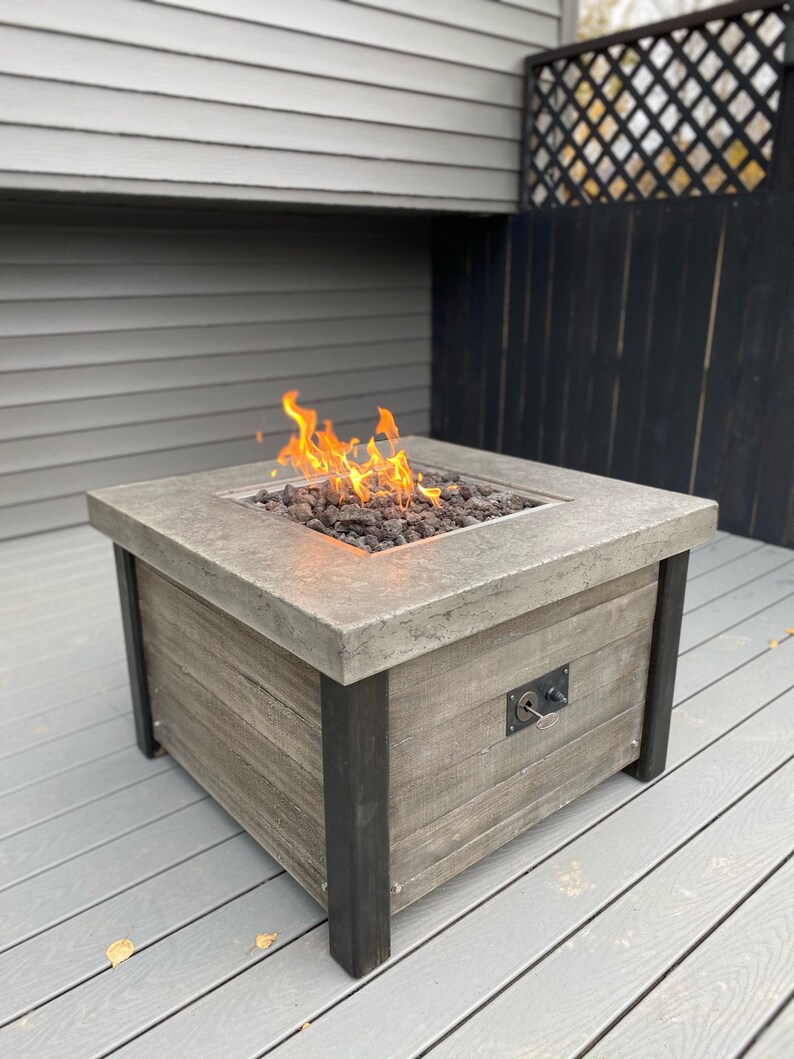 Custom Concrete Fire Table Etsy